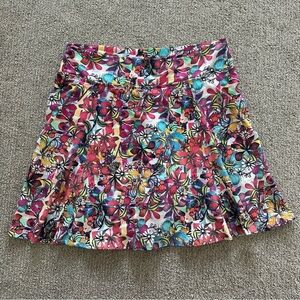 Dona Jo Athletic Skort Size 3 XL |‎ Bright Floral Print | Built-In Shorts